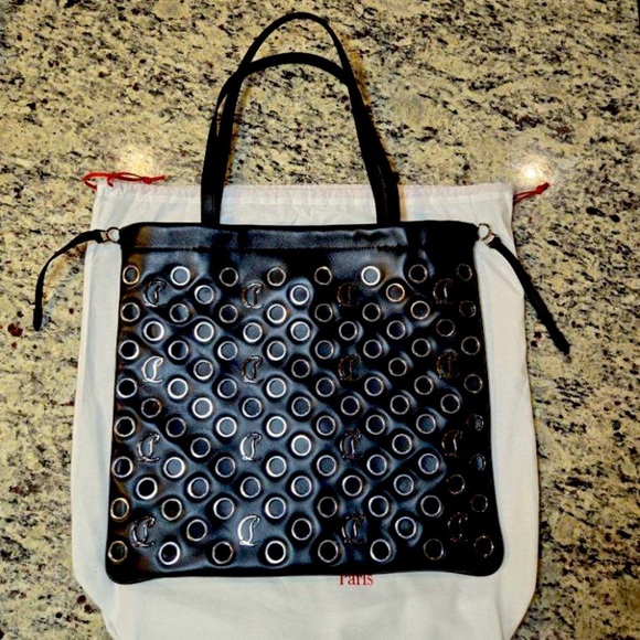 Christian Louboutin Handbags - NEW Christian Louboutin Mouchara Grommets Leather Tote